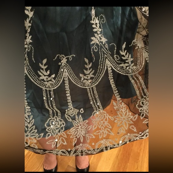 City Triangles size 7/8 Dress Blue Bell Skirt Corset Style Bodice Formal Prom - Picture 5 of 7